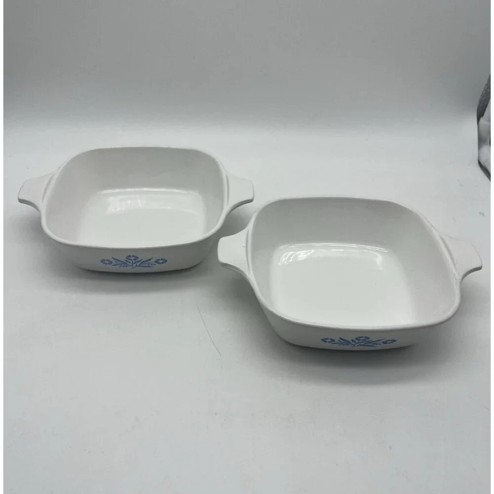 CorningWare Blue Corn Flower Petit Baking Dishes, Set Of 2 P-41-B